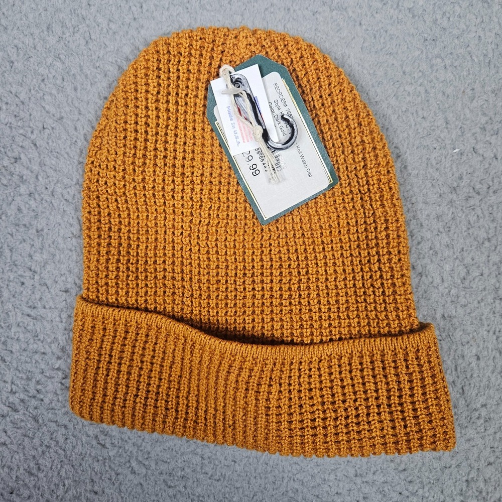 Legacy92 Waffle Knit Watch Cap Dark Gold Unisex Adult Hat One Size NEW